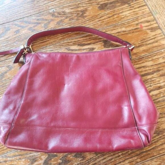Coach Charlie Hobo Classic Dark Red Shoulder Bag - Picture 5 of 9